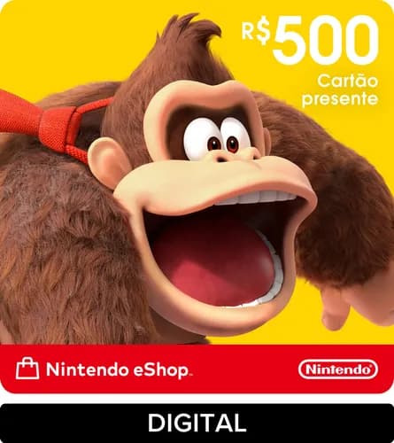 Cartão Presente Nintendo eShop R$ 500 Digital por R$ 350