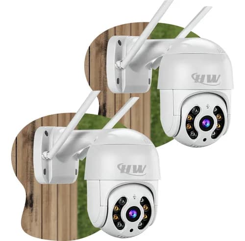 Kit 2 Câmeras Wifi IP Icsee Externa Prova D'água