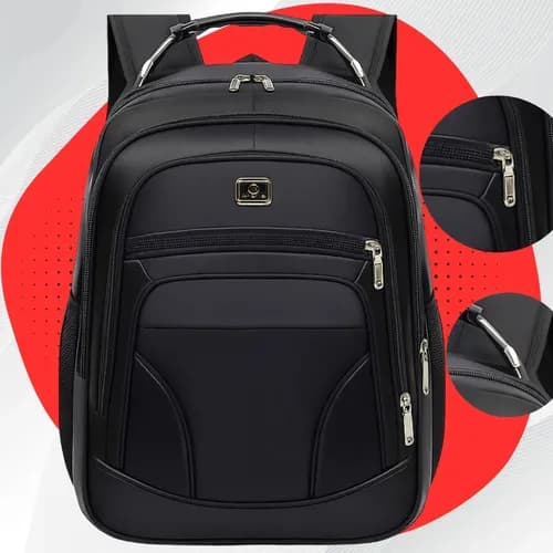 Mochila Anne Reforçada Preta Grande para Faculdade e Viagem