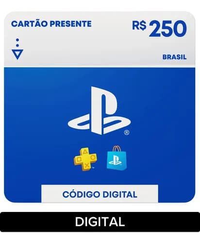 Sony PlayStation Gift Card R$ 250 Digital - Crédito PSN