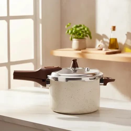 Panela de Pressão Brinox Pressure 4,2L Vanilla com Fundo de Indução
