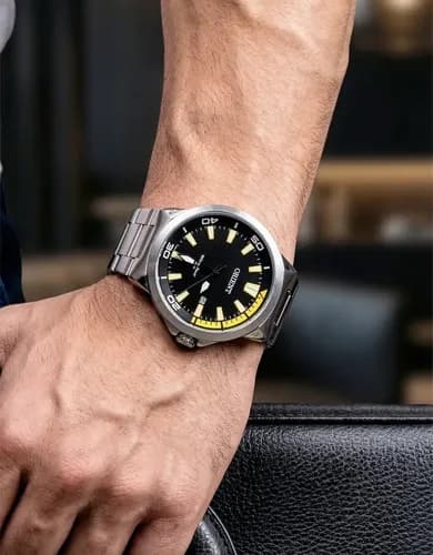 Relógio Masculino Orient MBSS1197APYSX Prata e Amarelo