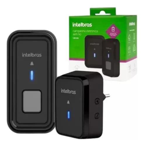Campainha Sem Fio Intelbras CIB 101 Preta 100m