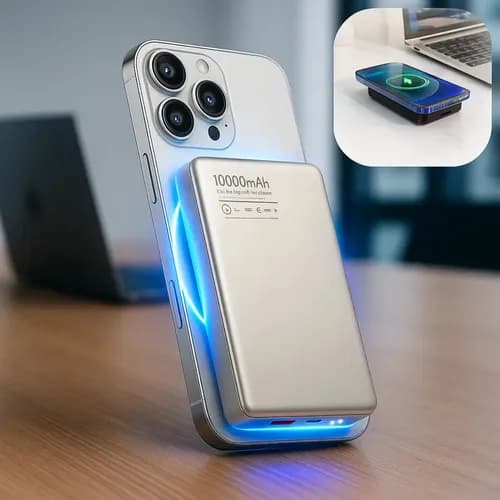 Power Bank 10000mAh MagSafe Indução