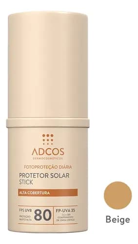 Protetor Solar Stick Adcos FPS 80 Beige 17g