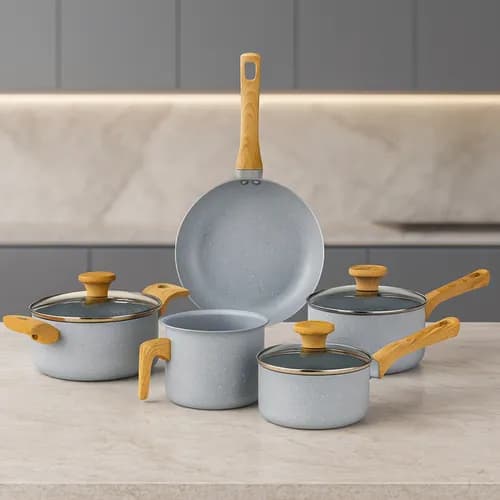 Jogo de Panelas Cerâmica Mimo Style 5 Peças Grafite