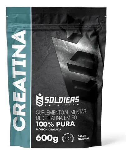 Creatina Monohidratada 600g Soldiers Nutrition 100% Pura