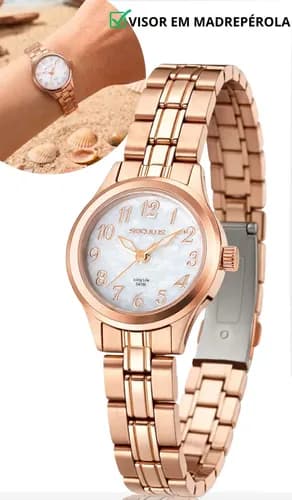 Relógio Seculus Feminino Aço Rosé