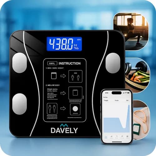 Balança de Bioimpedância Davely Bluetooth Digital