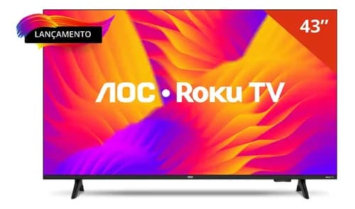 Smart TV 43 AOC LED Roku Full HD 43S5155/78G