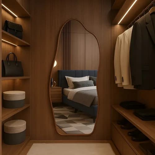 Espelho Orgânico 100x50 Corpo Inteiro Grande Moldura