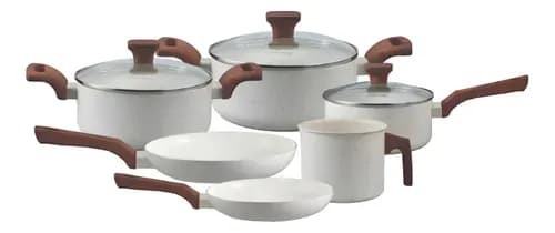 Jogo de 6 Panelas Mimo Style Pratic Cook Marmol Indução