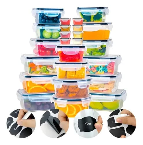 Conjunto 24 Potes Hermeticos Croix Empilhaveis com Tampa e Trava por R$ 88,15 no Pix