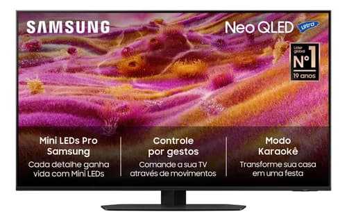 Samsung Vision AI TV 43" Neo QLED 4K QN90F 2025 (Mini LED) por R$ 3.006 no Pix (cupom)