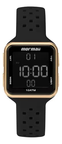 Relógio Digital Mormaii Feminino Dourado Digital