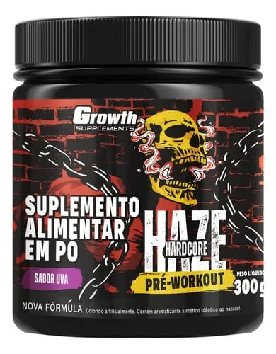 Pré-treino Haze Hardcore 300g Growth Supplements Uva