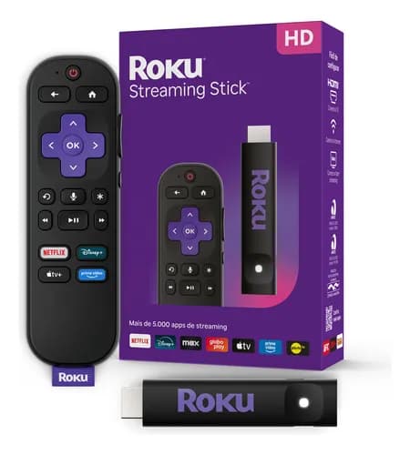 Roku Streaming Stick 2025 para TV HD/FHD com Controle por Voz