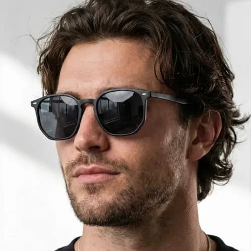 Óculos de Sol Hexagonal Cacife Brand UV400 Acetato Italiano