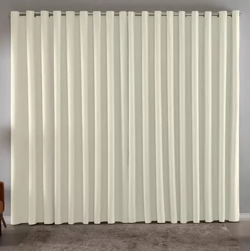 Cortina Blackout em Tecido 3,00x2,80 Corta Luz Cor Palha