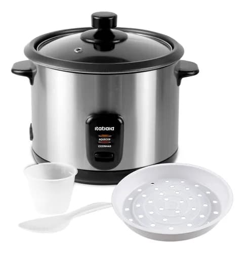 Panela de Arroz Elétrica 10 Xícaras 1,8L Prateada com Cupom