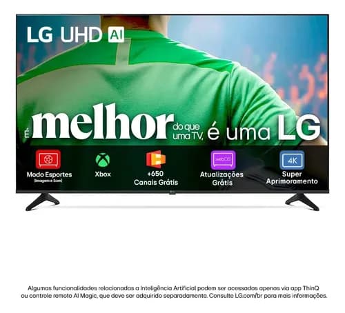 Smart TV LG UHD 65 polegadas AI UA75 4K HDR10 Pro