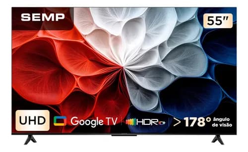 Smart TV Semp 55 Polegadas 4K Google TV 55S62 HDR10+