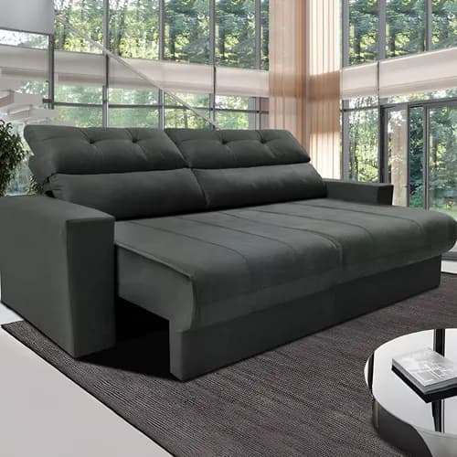 Sofá 3 Lugares Cama inBox Clean Retrátil e Reclinável com cupom (Pix)