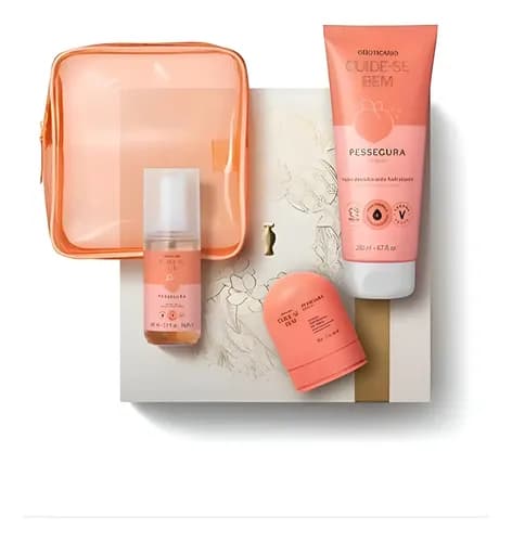 Kit Presente Cuide-se Bem Pessegura Boticário 4 Itens