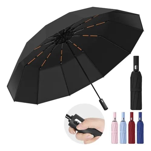 Guarda-Chuva Automático Reforçado Contra Vento