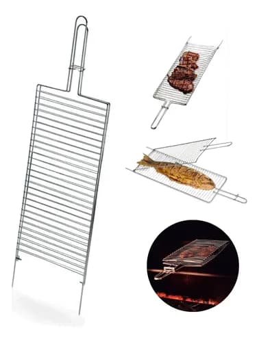 Grelha Dupla Abaulada Aço Carbono 70x20cm