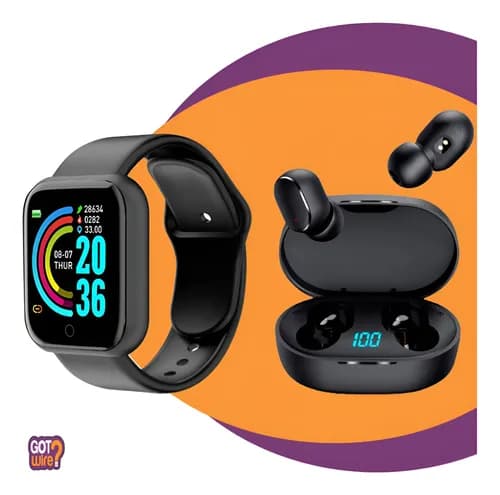 Smartwatch GotWire Pro com Fone Bluetooth Android iOS Preto