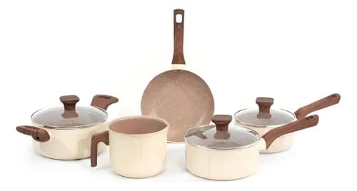Jogo de Panelas Mimo Style Indução 5 Peças Bege