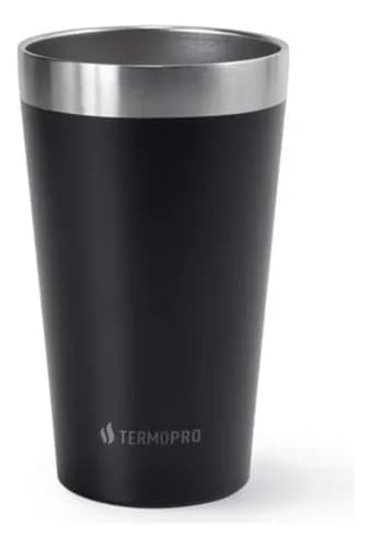 Copo Térmico Cerveja Termopro 500ml Preto Liso