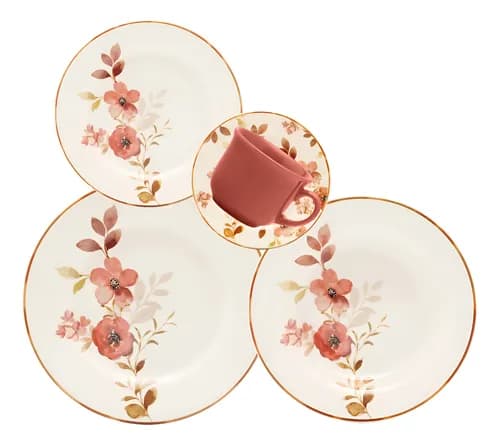 Aparelho de Jantar e Chá Biona Donna 30 Peças