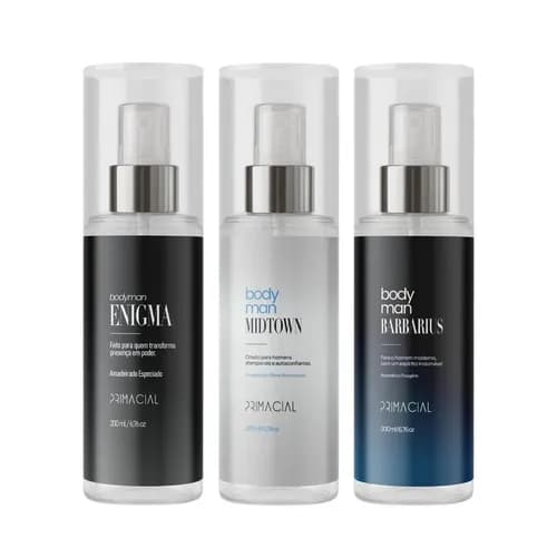 Kit Body Splash Masculino Primacial (Barbarius + Enigma + Midtown) 200ml cada por R$75 com cupom