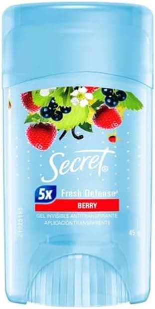 Secret Desodorante Antitranspirante em Gel Berry (Frutas Vermelhas) 45g por R$ 17,90 com frete gratis Prime