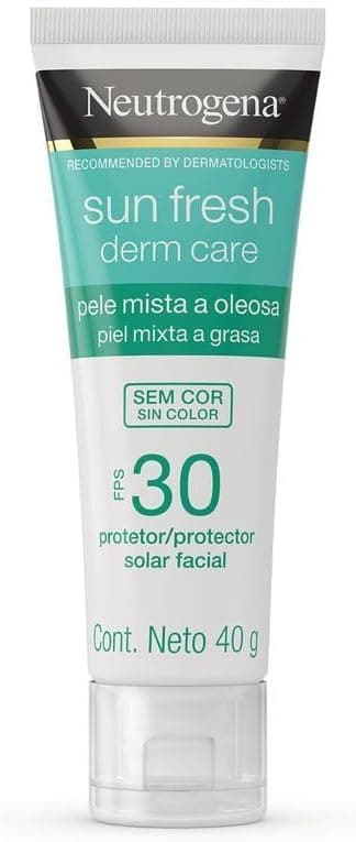 Protetor Solar Facial Neutrogena Sun Fresh Derm Care FPS 30 Sem Cor 40g em oferta