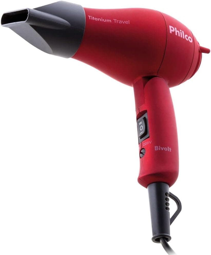 Secador de Cabelos Philco Titanium Travel Bivolt Dobrável 1000W