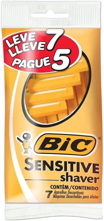 BIC Aparelho de Barbear Sensitive Shaver Leve 7 Pague 5 por R$ 6 + Frete Grátis