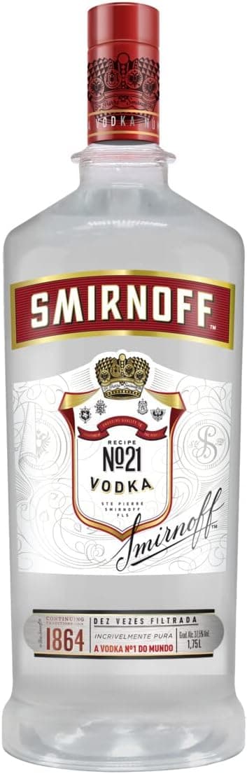 Vodka Smirnoff 1,75L por R$ 41,03 (frete gratis)