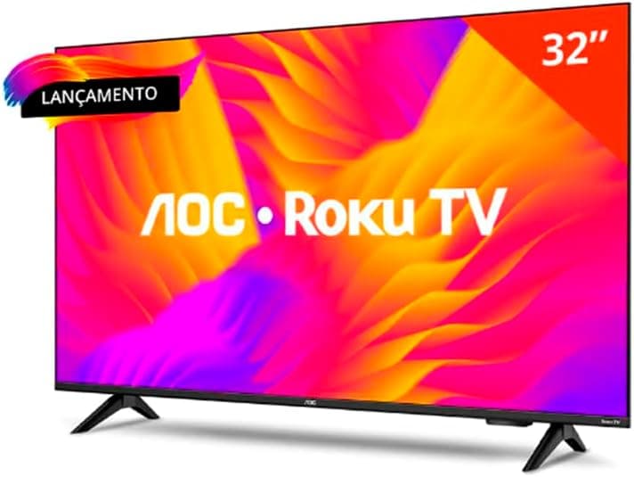 Smart TV AOC 32" HD 32S5155/78G Wi‑Fi e Dolby Áudio por R$ 769