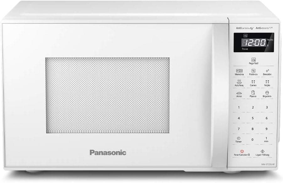 Micro-ondas Panasonic 21L Branco 127V NN-ST25LWRU por R$ 381 (Frete Gratis)