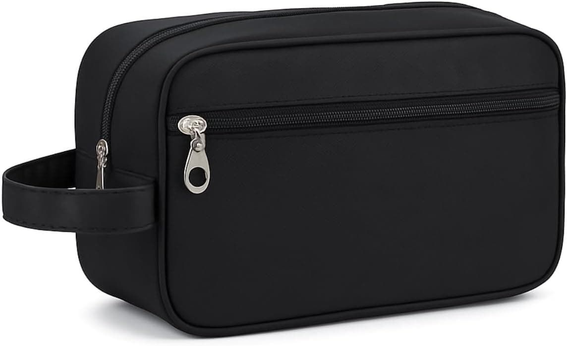 Necessaire Masculina de Viagem em Nylon com 2 Compartimentos (Preta) - R$ 24,90 com frete gratis