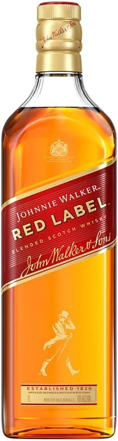 Whisky Johnnie Walker Red Label 1L com cupom (a partir de R$ 72,65 cada levando 3)