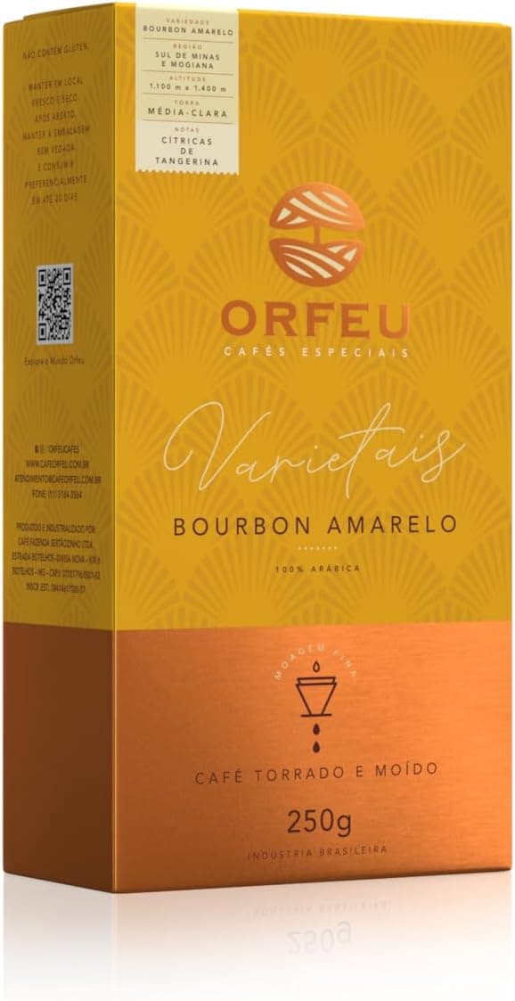 Cafe Orfeu Bourbon Amarelo Torrado e Moido 250g (100% Arabica) por R$ 28,71 na Assinatura + Frete Gratis