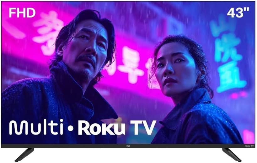 Smart TV Multi Roku 43" Full HD DLED Wi-Fi 3 HDMI (Alexa/Google Home) por R$ 1.119 com cupom