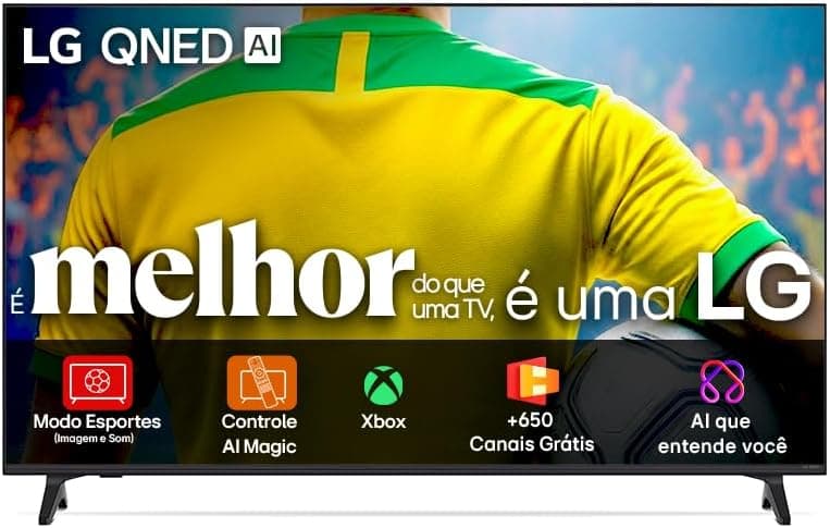 Smart TV 4K 86" LG QNED73 (α7 Gen8, webOS 25, AI Magic) por R$ 6.515 no Pix + cupom