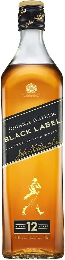 Whisky Johnnie Walker Black Label 12 Anos 1L - Oferta com Frete Grátis