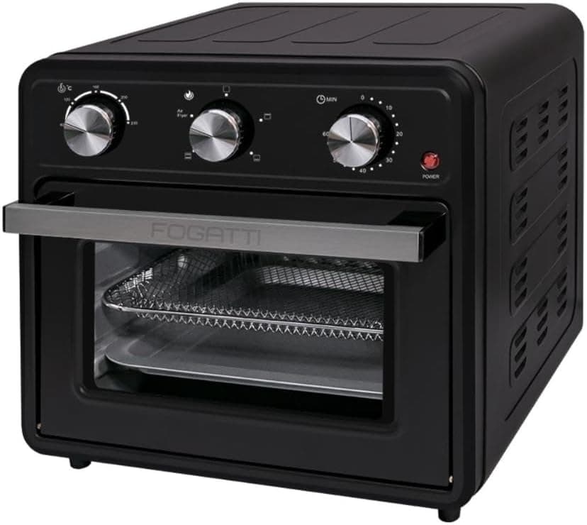 Forno Elétrico Fogatti Air Fryer 22L Preto 127V por R$ 298 + Frete Grátis (Cupom GOLEADA)