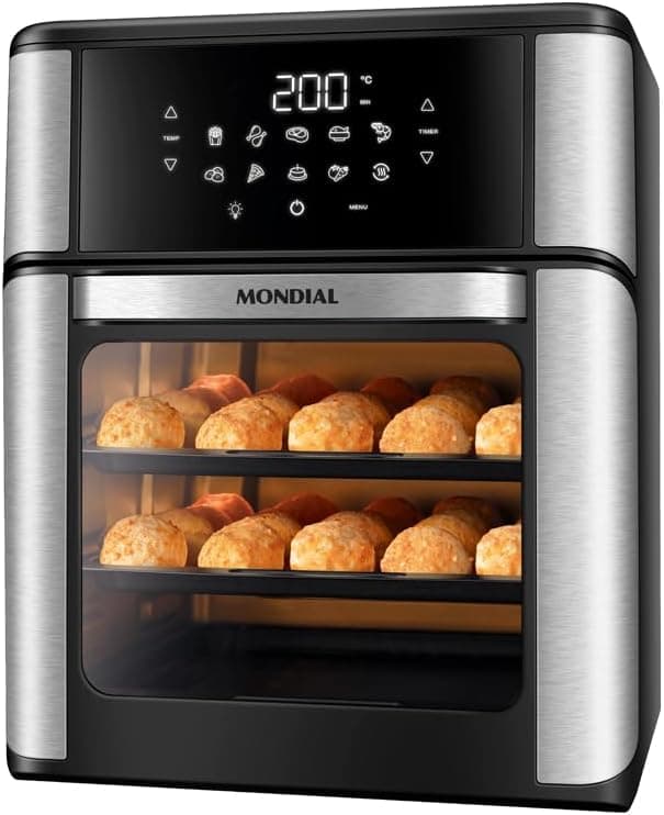 Air Fryer Forno Mondial AFON-12L-BI 12L 110V 2000W Preto/Inox por R$ 494 + frete grátis (com cupom)